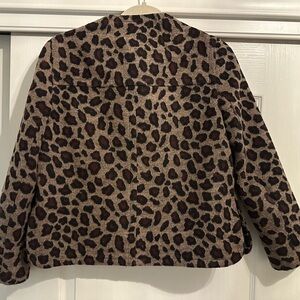 Ann Taylor leopard print jacket size Small